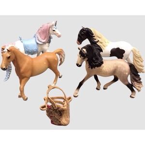 Lot of 4 Schleich Horse Horses Unicorn Figurines‎ 2013-2016 Toy Figures